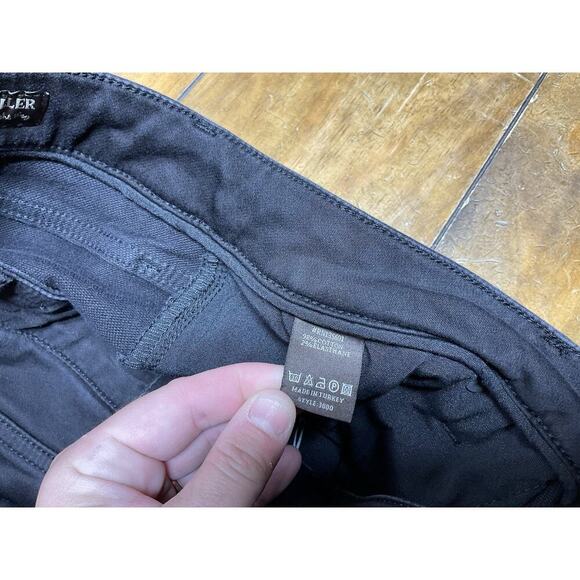 JACK OF SPADES Jeans Men's 36x30 Black High Roller Denim Straight Leg - Picture 7 of 13